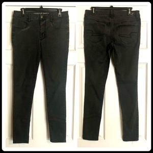 American Eagle Outfitters Black Super Super Stretch Jeggings